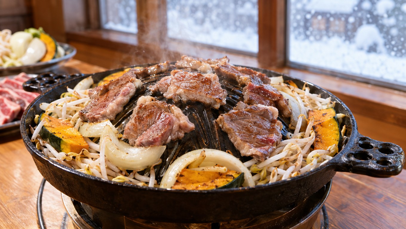 BBQハウスで、ジンギスカン